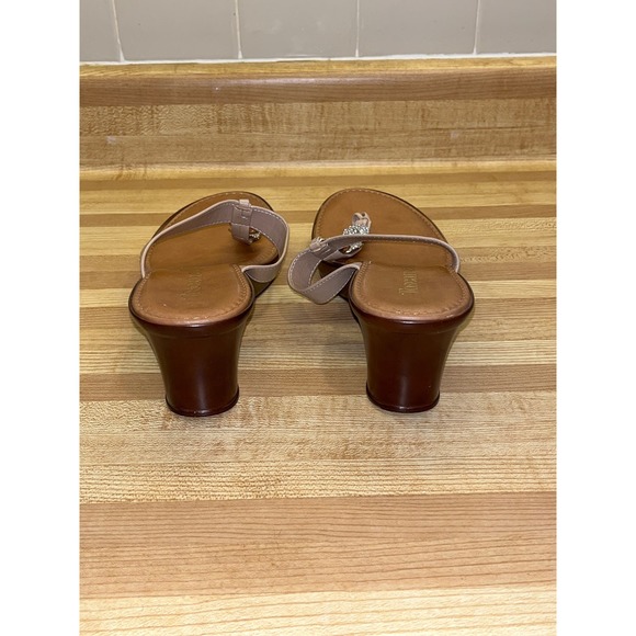 Toscanella Wedge Sandals Rhinestone Thong Size 10 - Picture 5 of 8